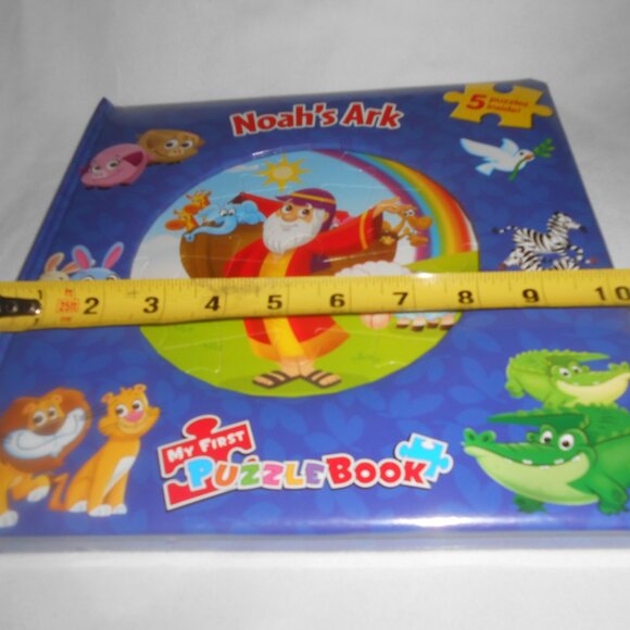 NEW Noah's Ark padded Board My First Puzzle Book w/ 5 puzzles ages 3+ kids 📘🎁 - Picture 7 of 9